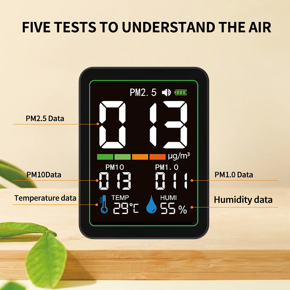 5 In 1 PM1.0 PM2.5 PM10 Air Qu - Home Security Laser recension och pris