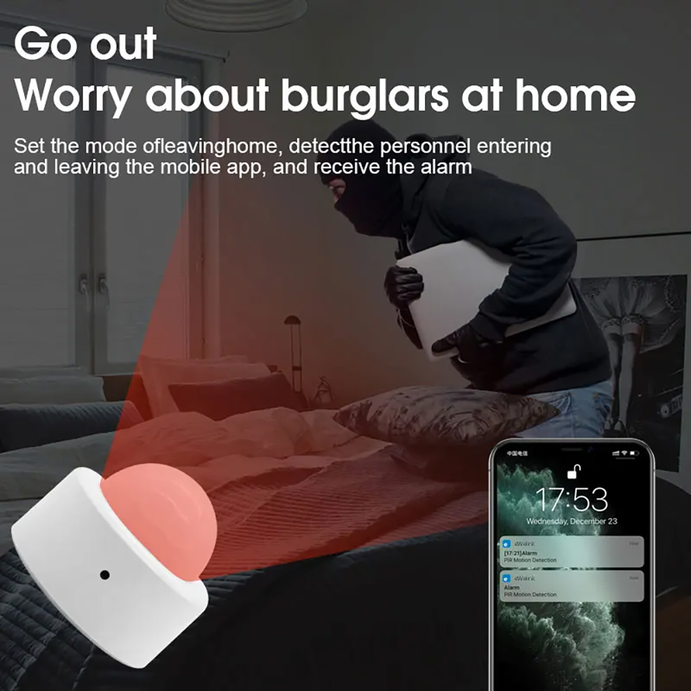 COOLO Zigbee 3.0 PIR Motion Se - Home Security Alarm recension och pris