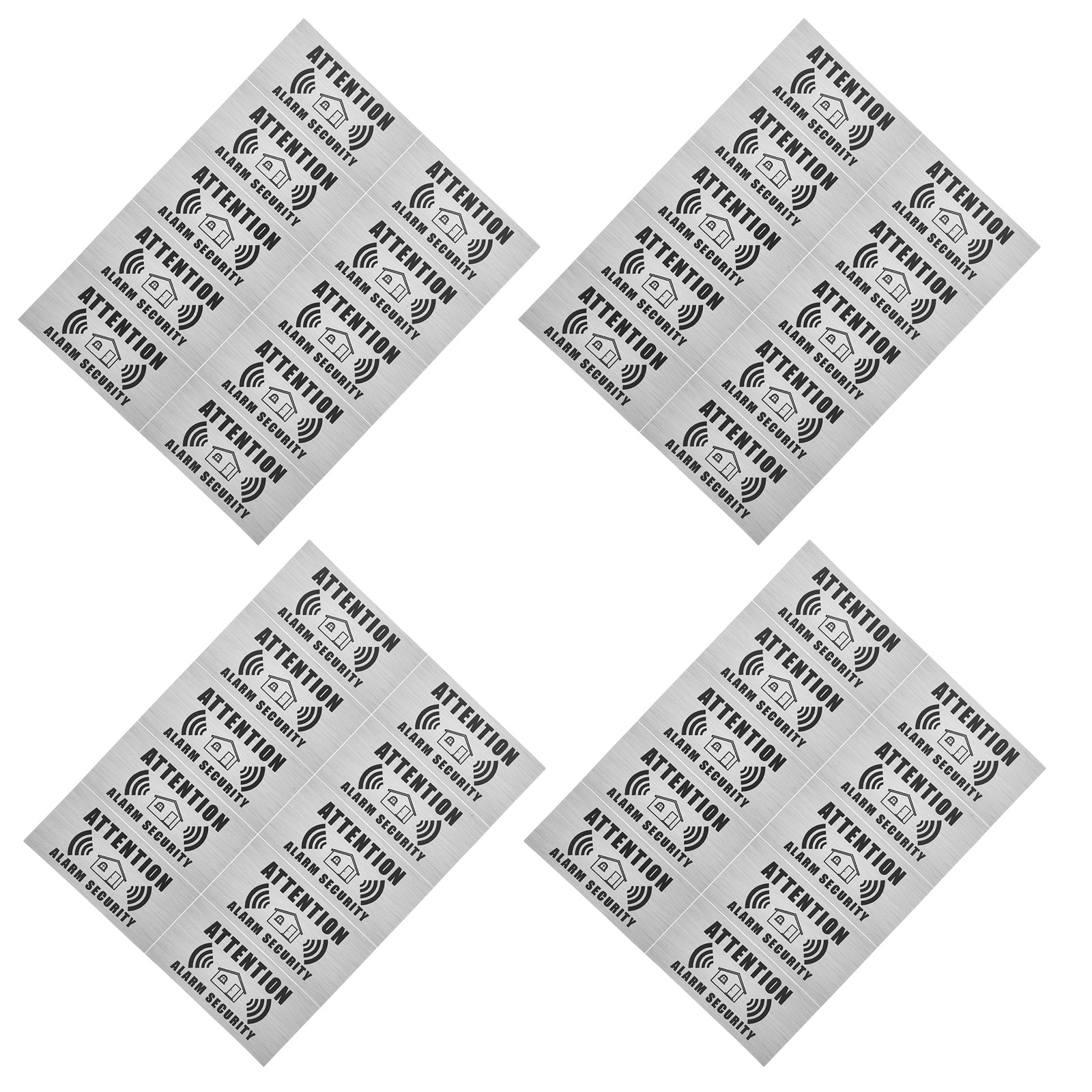 4 Sheets Alarm System Warning  - Home Security Bundle recension och pris