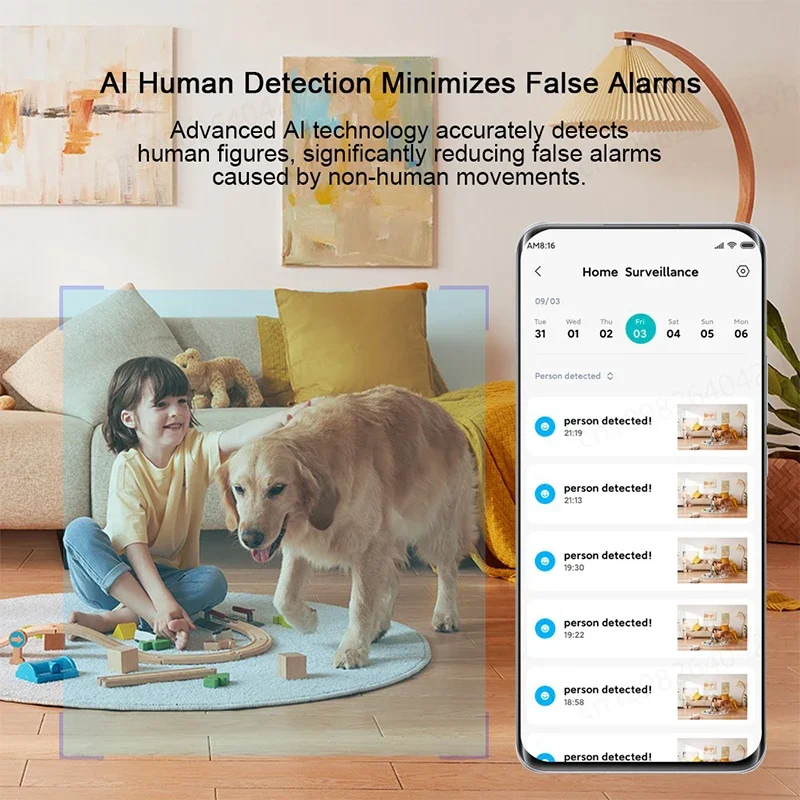 XIAOMI Wifi Camera PTZ 2K Home - Home Security Camera Xiaomi recension och pris