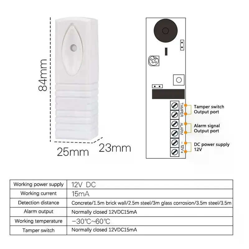 Wired Photoelectric Vibration  - Home Security Alarm recension och pris