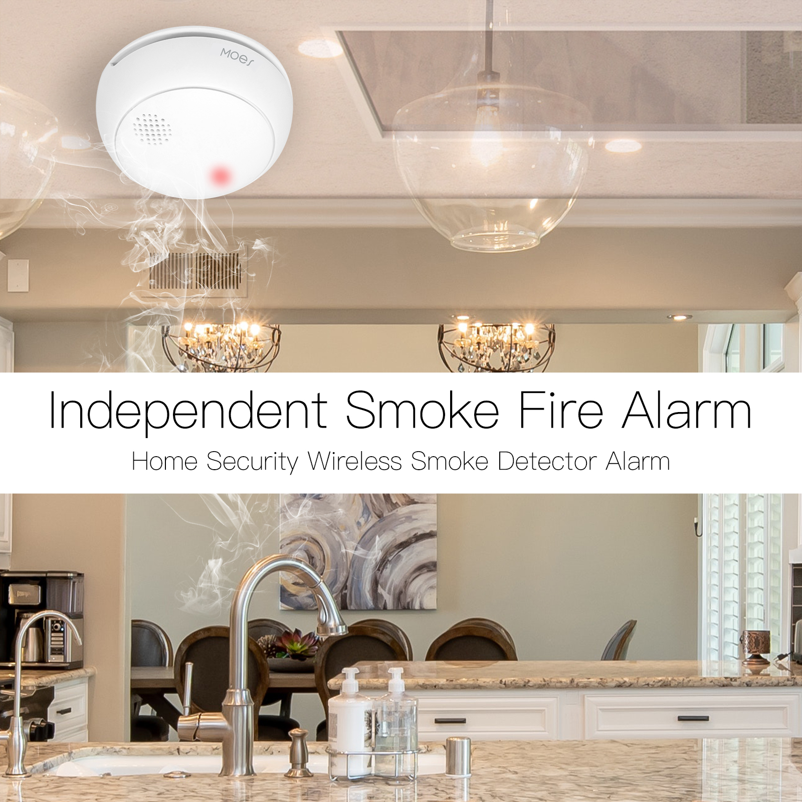 MOES ZigBee Smart Smoke Alarm  - Home Security Guard recension och pris