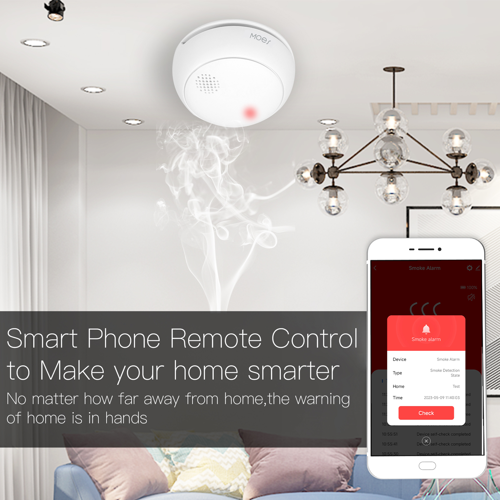 MOES ZigBee Smart Smoke Alarm  - Home Security Guard recension och pris
